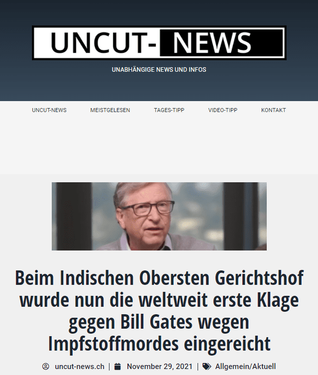 Der Petent beantragt die strafrechtliche Verfolgung des Herstellers von AstraZeneca (Covishield), Bill Gates, seines Partners Adar Poonawalla und anderer Regierungsbeamter und Führungskräfte, die in den Mord an einem 23-jährigen Mann verwickelt sind, der aufgrund einer Impfung sein Leben verlor. Der Verstorbene hatte sich mit dem Covishield-Impfstoff impfen lassen, weil er an die falsche Behauptung glaubte, der Impfstoff sei völlig sicher, und weil die Bahn vorschrieb, dass nur doppelt geimpfte Personen reisen dürfen.

Der AEFI-Ausschuss (Adverse Event Following Immunisation) der indischen Regierung hat kürzlich zugegeben, dass der Tod von Dr. Snehal Lunawat auf Nebenwirkungen des Covishield-Impfstoffs zurückzuführen ist. Der besagte Bericht hat die Falschheit der Behauptung des Impfstoffsyndikats entlarvt, dass Impfstoffe völlig sicher seien.
Der Petent hat eine Entschädigung von Rs. 1000 crores (134 Mio. USD) gefordert und um eine vorläufige Entschädigung von Rs. 100 crores (13,4 Mio. USD) gebeten.

Das Serum Institute of India erhielt letztes Jahr Geld von der Bill & Melinda Gates Foundation, um den Impfstoff Covishield in Indien zu testen.

„Ich möchte @BillGates, @gatesfoundation, @GaviSeth für diese wichtige Partnerschaft danken, die eine Risikoteilung und die Herstellung von 100 Millionen Dosen vorsieht und vielen Ländern auf der ganzen Welt einen gerechten Zugang zu einem erschwinglichen Preis ermöglicht“, twitterte der CEO von SII, Adar Poonawalla, im August 2020.
Die indische Behörde für unerwünschte Ereignisse nach Impfungen (AEFI) hat im Oktober zugegeben, dass der Tod der 33-jährigen Ärztin Dr. Snehal Lunawat auf ein Blutgerinnsel zurückzuführen ist, das durch den Covishield-Impfstoff verursacht wurde.

Es bleibt zu hoffen, dass dies der erste von vielen Rechtsfällen ist, in denen die Gefahren des experimentellen mRNA-COVID-Impfstoffs untersucht werden und diejenigen, die ihn als „sicher und wirksam“ propagieren, zur Verantwortung gezogen werden.