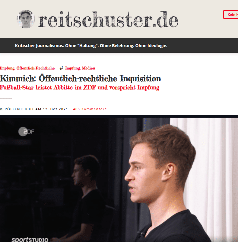 Ich sah mir dieses Meisterstück des neudeutschen „Haltungs-„Journalismus sofort an. Es erinnert an mittelalterliche Ketzerprozesse, und sogar etwas an die Schauprozesse unter Josef Stalin, in denen die Angeklagten verzweifelt versuchten, Kopf und Kragen zu retten. Kimmich wirkt verzagt, wie ein reuiger Sünder. Er sitzt einsam und verlassen auf einem Stuhl, wie auf der Anklagebank. „Haben Sie ein schlechtes Gewissen Ihren Mannschaftskollegen gegenüber“, fragt der ZDF-Ankläger. Kimmich bekennt reuig, dass er nicht nur den Mitspielern, sondern auch der Familie gegenüber ein schlechtes Gewissen hat: „Ich habe die Mannschaft im Stich gelassen…das wäre mit einer Impfung nicht passiert!“ Auch, dass ihm das Gehalt gestrichen wurde, kann Kimmich nachvollziehen, wie er beteuert. Mehr noch: „In dieser Thematik gibt es keine zwei Meinungen. Das war das gute Recht des Vereins.“

Auf die Frage, ob er die öffentliche Kritik an seiner „Impfzurückhaltung“ verstehen kann, antwortet Kimmich in schuldbewußtem Ton, den Blick nach unten geneigt, mit manipulativer Kamera-Einstellung, die ihn vor schwarzem Hintergrund zeigt, in dem sich seine Silhouette spiegelt: „Absolut. Jegliche sachliche Kritik kann ich da nachvollziehen und verstehen, vor allem zur jetzigen Zeit, wo die Inzidenzen auch wieder ansteigen.“

Sein Verhalten sei nicht mit seiner Vorbild-Funktion vereinbar, setzt der ZDF-Ketzerverfolger nach. Kimmich senkt wieder den Blick: „Auch die Frage habe ich mir oft gestellt. Natürlich bin ich mir bewußt, dass ich eine Vorbildfunktion darstelle. Und doch bin ich trotzdem nur ein Mensch, der eben Ängste und Bedenken hat.“ Sodann äußert Kimmich Verständnis und Mitgefühl für die Politiker, die es so schwer hätten in dieser Zeit. Er verstehe es nicht, warum einem Menschen wie ihm sein Fehler nicht nachgesehen werde: „Es geht gar nicht darum, meine Unentschlossenheit und diese Entscheidung zu rechtfertigen.“ 

Kleiner kann man sich kaum noch machen. Ich persönlich musste manche Stellen mehrmals anhören, weil ich meinen Ohren nicht traute. Was wurde mit Kimmich gemacht, wie stark muss der öffentliche Druck gewesen sein, dass er sich derart selbst vor der Kamera entwürdigt? 

Das deutet er an. Er erzählt, dass sogar seine Eltern belästigt wurden, in seinem Dorf, in den Wirtshäusern, vor der Kirche habe man versucht, die Menschen zu interviewen; sogar bei der Beerdigung seines Opas sei Presse gekommen. So macht Kimmich zwischen den Zeilen deutlich, was ihn zur „Abbitte“ veranlasst hat. Der ZDF-Mann greift das nicht auf, sondern setzt das Verhör fort: „Inwieweit sind Sie mit Ihrem Verhalten dafür verantwortlich, dass zur Zeit noch viele Menschen nicht geimpft sind?“ Prompt distanziert sich Kimmich von „Querdenkern“ und „Verschwörungstheoretikern“. Der Inquisitor fährt fort: „Sie haben die Initiative ‘Wir gegen Corona‘ gegründet, wie passt das damit zusammen, dass Sie unentschlossen waren, dass Sie noch nicht geimpft sind?“ Kimmich beteuert, er sei kein Impfgegner: „Natürlich wäre es besser gewesen, mich früher impfen zu lassen. Es gibt ja viele gute Gründe, sich impfen zu lassen. In allererster Linie, dass man sich selbst nicht infiziert … generell war es einfach schwierig, mit meinen Ängsten und Bedenken umzugehen! Rückblickend gesehen würde ich gerne die Entscheidung des Impfens früher treffen.“

Das ZDF nutzte das Interview denn auch in einem Propaganda-Stil, der an Kriegszeiten erinnert. Hier die Einleitung aus dem Begleittext des ZDF zu dem Video: „Joshua Kimmich bedauert, dass er sich nicht früher hat gegen Covid-19 impfen lassen. Das hat der Nationalspieler vom FC Bayern München jetzt in einem ZDF-Exklusiv-Interview erklärt. Generell sei es für ihn schwierig gewesen, mit seinen Ängsten und Bedenken umzugehen. Und deshalb habe er auch so lange gezögert mit seiner Impfbereitschaft.“

Zitat des Delinquenten:

Vielleicht musste ich auch erst das durchleben, was ich jetzt durchlebt habe. Natürlich, rückblickend gesehen, würde ich gerne die Entscheidung des Impfens früher treffen, aber zum damaligen Zeitpunkt war es mir eben nicht möglich.

Und weiter:

Kimmich zeigt in dem Gespräch sehr wohl Verständnis für die zum Teil deutliche Kritik an seiner Unentschlossenheit bezüglich der eigenen Impfung.

Die Abbitte des sündigen Impfmuffels wurde denn auch sofort quer durch den Blätterwald vermeldet. Focus Online, das Zentralorgan der Corona-Panik, zeigt das Bild eines geknickten Kimmich und titelt: „Sichtlich gezeichnet erklärt Kimmich, sich doch impfen lassen zu wollen – Lob von Lauterbach“.

Ich muss offen gestehen: Ich schäme mich angesichts solch eines Interviews und des Umgangs damit für meinen Berufsstand. Das hat nichts mit dem Journalismus zu tun, wie ich ihn verstehe. Hier machen sich Journalisten zu Vollstreckungsgehilfen der Regierung, in einem Stil, der an finstere Zeiten erinnert.

So wenig ich den Stab über Kimmich breche angesichts des unmenschlichen Drucks, der auf ihn ausgeübt wurde, so bitter ist sein selbstentwürdigendes Einknicken. Kimmich dürfte für sein Leben ausgesorgt haben. Das sei ihm gegönnt. Aber hätte ihm nicht gerade das die Gelegenheit gegeben, mutiger zu sein? Vor allem, wenn man bedenkt, dass es viele Menschen gibt, die um ihre blanke Existenz zittern müssen, aber dennoch nicht einknicken? 

PS: Interessanter Hinweis von einem Leser: Kimmich ist als Influencer im BMI-Papier „Wie wir Covid unter Kontrolle bekommen“ vom April 2020 explizit erwähnt.