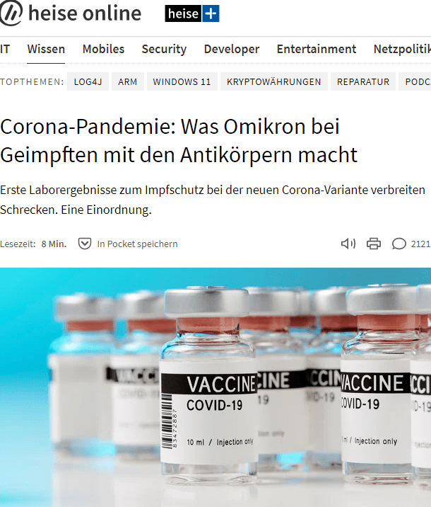 Wie stark neutralisieren die Antikörper?
Die Labore haben unterschiedliche Impfschemata untersucht und getestet, wie stark die dabei gebildeten Antikörper die neue Virus-Variante Omikron neutralisieren können. Neutralisieren heißt in diesem Fall: an das Virus binden und es damit der Entsorgung durch Fresszellen des Immunsystems zuführen. Bei Neutralisationstests wird im Prinzip getestet, wie viele Antikörper im Blut der Geimpften schwimmen, die in der Lage sind, an das Virus zu binden. Die Ergebnisse der Forschungslabore klingen erst einmal erschreckend: „2x Biontech, 2x Moderna, 1xAZ/1x Biontech nach 6 Monaten 0% Neutralisation bei Omikron, auch 3x Biontech 3 Monate nach Booster nur 25% NT versus 95% bei Delta. Bis zu 37fache Reduktion Delta vs. Omikron“, schreibt Sandra Ciesek auf Twitter.

Was jedoch wichtig zu wissen ist: Es sind Laborwerte, die genau das bestätigen, was bereits beim Aufkommen der Variante vermutet wurde, nämlich, dass die Mutationen im Spike-Protein – auf das die Impfungen das Immunsystem gezielt trainieren – so massiv sind, dass die Antikörper nicht mehr passen. Das ist erst einmal keine neue Qualität. Es ist die Bestätigung dessen, was erfahrene Virologinnen und Virologen angenommen und nun bestätigt haben. Das erlaubt jedoch keinen direkten Rückschluss auf die Effektivität der Impfung. Dafür müssten viele Menschen – nicht nur ihr Blut – in klinischen Studien untersucht werden. Eine „37fache Reduktion Delta vs. Omikron“ heißt nicht, dass die Impfung 37-mal weniger wirksam ist. Über die Gesamtwirkung der Impfung gegen Omikron können im Moment schlicht keine Aussagen getroffen werden.

Die Ergebnisse lassen vor allem einen Schluss zu: Die Variante reagiert genauso wie vermutet und Boostern ist wichtig. Aber Boostern ist ohnehin wichtig, um den schnellen Schutz vor den Viren während des pandemischen Geschehens zu gewährleisten. Denn darum geht es, wenn wir von Antikörpern sprechen: eine schnelle Reaktion, die im Idealfall SARS-CoV-2 so gut abwehrt, dass COVID-19 gar nicht erst ausbricht. Und noch haben wir es vor allem mit Delta zu tun. Delta ist die Virusvariante, die das Geschehen in Deutschland bestimmt und gegen Delta hilft Boostern.

Impfstoff eigentlich für Alpha
Boostern ist aus zwei Gründen so wichtig geworden. Erstens, weil der Impfstoff für die frühe Alpha-Variante des Virus entwickelt wurde und auch schon auf Delta nicht vollständig passt. So wie auch bei der Influenza-Impfung der Impfstoff häufig leicht von der grassierenden Variante abweicht. Er schützt dennoch, aber eben nicht ganz so gut. Umso wichtiger ist ein frischer Schutz und sind viele frische Antikörper. Darauf deuten auch die Ergebnisse von Biontech zur Wirkung des Boosters gegen Omikron hin: Einen Monat nach der dritten Dosis ist die neutralisierende Wirkung der Antikörper gegenüber Omikron nur geringfügig schlechter als gegenüber Delta. Sandra Ciesek hat die gleiche Konstellation nach drei Monaten gemessen und bereits einen deutlichen Abfall des Schutzes gesehen. Sie sieht nur noch 25 Prozent der neutralisierenden Wirkung bei Omikron gegenüber einer Neutralisation von 95 Prozent bei Delta.

Zweitens ist Boostern so wichtig, weil wir uns schon wieder in einer Welle befinden. Die Antikörper haben das Potential, die Welle zu brechen, weil sie die Infektion sozusagen im Keim ersticken können. Jeder Wirt, der das Virus eliminiert, bremst seine Verbreitung.

Aber selbst, wenn die Antikörper nicht gut zu der Omikron-Variante passen, schützt die Impfung. Sie verhindert vielleicht nicht den Ausbruch der Krankheit, aber unser Immunsystem hat gegen Viren deutlich mehr zu bieten als Antikörper. Die T-Zell-Antwort des Immunsystems ist der Schlüssel zu einem dauerhaften Schutz. Marathon versus Sprint – sozusagen. Dieser Zweig der Immunantwort bricht keine Wellen, sondern schützt das Individuum, denn T-Zellen brauchen etwas Zeit. Das Virus kann sich erst einmal in seinem Wirt ausbreiten, bis das Gedächtnis anspringt und systematisch aufräumt. Der Mensch wird krank. Ja. Aber er hat eine gute Antwort auf die Krankheit und kann sie in der Regel aus eigener Kraft bekämpfen. Und ist es nicht das, worauf es letztlich ankommt? Jedes Jahr akzeptieren wir diverse Infektionen, die uns teilweise eine Laufnase bescheren, teilweise Halsschmerzen. Manche bringen sie Fieber und fesseln uns ein paar Tage an das Bett oder das Sofa. Über diese T-Zell-Antwort gibt es derzeit keine Informationen.

Diese wertvolle T-Zell-Immunität baut sich durch die Impfungen unterschiedlich auf. Je nachdem wie ein Impfstoff in den Körper gebracht wird und wie er aufgebaut ist, reagiert das Immunsystem unterschiedlich. Beispiel mRNA-Impfstoffe: mRNA ist im Organismus allgegenwärtig, allerdings nur in der winzigen Zone zwischen Zellkern und Zellplasma. Ihre Aufgabe ist es, die Informationen der DNA im Kern, die gerade benötigt werden, aus dem Kern in das Zellplasma zu transportieren. Dort wird sie in Proteine übersetzt. Jede RNA, die sich jedoch von außen einer Zelle nähert, ist eine Gefahr, denn sie muss fast zwangsläufig von einem Virus stammen. Sie schmeißt deshalb unmittelbar und heftig das Immunsystem an, damit die mRNA gar nicht erst in die Zelle gelangt.

Die Impf-mRNA muss dennoch in die Zelle. Zu diesem Zweck sind die Impf-mRNAs, die derzeit verimpft werden, modifiziert, da sonst die Nebenwirkungen bei den nötigen hohen Impfdosen so stark wären, dass die Impfung vermutlich nicht akzeptiert würde. Mit dieser Maskerade schafft es die Impf-mRNA unbeschadet in die Zelle, um dort in das Impfprotein übersetzt zu werden. Das löst eine beeindruckende Antikörperproduktion aus.

Was dabei allerdings auf der Strecke bleibt, ist die Aktivierung, die ein echtes Virus auslöst. Das Warnsignal, dass da eine RNA versucht eine Zelle zu kapern. Ein wichtiger Botenstoff dabei ist Interferon-alpha. Er ist es, der uns das schwere Krankheitsgefühl bei einer Grippe beschert. Das Fieber, den Schüttelfrost, die Kopf- und Gliederschmerzen. Dieses Interferon-alpha ist gleichzeitig ein wichtiger Auslöser für die Produktion der T-Zellen. Das heißt nicht, dass mRNA-Impfstoffe keine T-Zell-Antwort generieren. Experten vermuten allerdings, dass es länger dauert – und sie gehen ebenfalls davon aus, dass die Langstreckenfähigkeit der Impfung mit jedem Booster besser wird.

Langfristiger Schutz gegen SARS-CoV-2
Deshalb gelten die heterologen Impfschemata – also eine Grundimmunisierung mit Impfstoffen verschiedener Technologien, wie die Ständige Impfkommission dies beschreibt – derzeit als besonders vielversprechend für einen langfristigen Schutz. Denn sie kombinieren die T-Zell-Maschinerie, weil ein Impfvektor dem Immunsystem ein Virus präsentiert, mit der massiven Antikörper-Produktion durch die später verimpfte mRNA.

Wie man es dreht und wendet: Impfen schützt, wenn auch nicht unbedingt vor der Infektion, aber vor der Intensivstation. Und wer weiß, vielleicht steht zum Frühjahr, wenn Omikron vermutlich die Vorherrschaft übernommen haben wird, schon ein angepasster Impfstoff zur Verfügung? Denn das ist ein unschätzbarer Vorteil der neuen Impfstoffe – es dauert nur Wochen, einen neuen Impfstoff zu produzieren.

Hinzu kommt: Derzeit ist noch gar nicht klar, wie sich Omikron verhalten wird, wie schwer die Verläufe werden. Das ist – wie auch bei Delta – die letzte Information, die wir vermutlich über diese Variante erhalten werden, denn diese Info bekommen wir erst, wenn sie sich in der eigenen Population verbreitet hat. Bis dahin wissen wir es schlicht nicht.