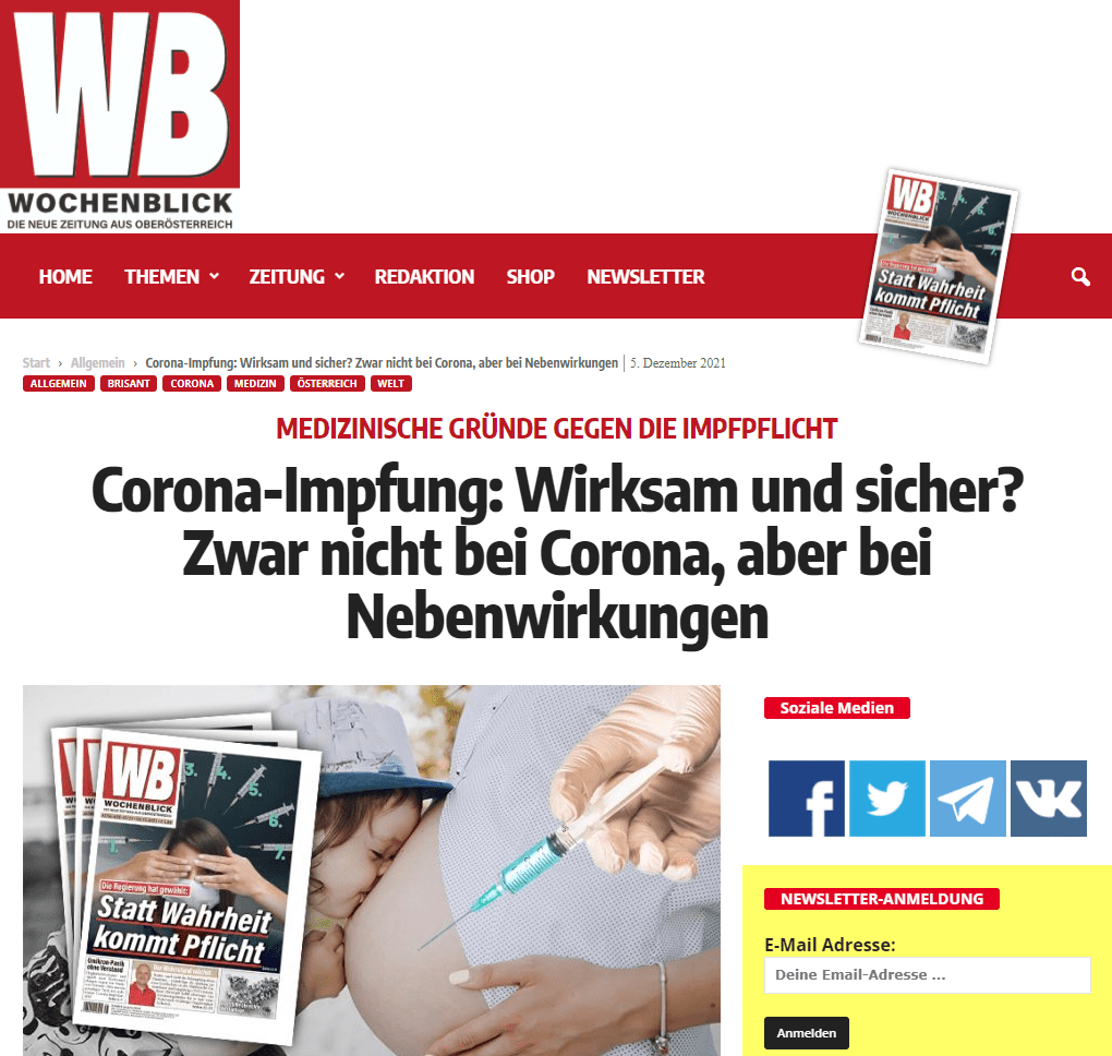 Die Gentechnik-Präparate gegen Covid-19 nützen kaum. Man kann trotzdem erkranken, auch schwer, und Spitalsbehandlung benötigen, schlimmstenfalls auch sterben. Der Facharzt für Hygiene, Infektiologie, Virologie und Infektionsepidemiologie, Prof. DDr. Martin Haditsch meint, dass Geimpfte auf einer „Tretmine“ stehen. Die Gentherapeutika will er gar nicht erst als Impfung bezeichnen. Denn diese würden die Zellen anweisen, einen körperfremden Stoff zu produzieren, das Spike-Protein. Tierversuche hätten gezeigt, dass dieser Eiweißstoff selbst sogar toxische Wirkungen haben kann. „Initial auf die Injektion hin bilden sehr viele Leute Antikörper.“ Die angebliche Schutzwirkung sinke dann aber schnell auf nur mehr 35 Prozent. Das sei weit unter der Schwelle, die für eine ordentliche Zulassung nötig sei, hält der Professor fest. Bezüglich der Nebenwirkungen gehe selbst die AGES davon aus, dass nur 6 bis 10 Prozent der Nebenwirkungen gemeldet werden.

Angriff auf Immunsystem
Eine aktuelle Studie aus Schweden zeigt, dass sich das Spike-Protein im Zellkern ansammelt. Dort hemmt es die DNA-Reparatur, was laut den Forschern zu schwereren Krankheitsverläufen führt. Doch auch die adaptive Immunantwort, also der lernfähige Teil des Immunsystems, wird geschwächt. Beide Schutzsysteme spielen eine zentrale Rolle im Kampf gegen Krankheitserreger, arbeiten eng zusammen und sind an der Ausbildung der weißen Blutkörperchen beteiligt, die einen wichtigen Teil des Immunsystems ausmachen. Die DNA hat grundsätzlich die Fähigkeit, sich selbst zu reparieren. Wenn zu viele Schäden auftreten, die nicht behoben werden, kann dies zu genetisch bedingten Krankheiten oder der Entstehung von Tumoren führen. Es dürfte also kein Zufall sein, dass der US-Pathologe Dr. Ryan Cole bei Geimpften einen Anstieg bei Gebärmutterhalskrebs um das 20-Fache und bei jungen Patienten ein massiv gesteigertes Wachstum bei Hauttumoren festgestellt hat. In der schwedischen Studie wurde festgestellt, dass durch das Spike-Protein auch die Produktion von B- und T-Lymphozyten beeinträchtigt wird. Sind zu wenige dieser weißen Blutkörperchen vorhanden oder werden diese gehemmt, führt dies zu einer Immunschwäche – die „Tretmine“ nach Dr. Haditsch.

Schwere Nebenwirkungen
Dieser weist auch darauf hin, dass der übliche Beobachtungszeitraum von acht bis zwölf Jahren deutlich unterschritten wurde. Dadurch beschneide man die Möglichkeit, zumindest mittelfristige Auswirkungen der Impfungen zu erkennen. Man dürfe auf keinen Fall einfach behaupten, die Impfung schütze und sei sicher. Der Versuch der Regierung, die Bürger in die Nadel zu treiben, sei allein aus diesem Grund schon abzulehnen. Auch der Erfinder der Technologie, auf der der Moderna-Impfstoff basiert, Dr. Luigi Warren, hält die Covid-Spritzen aufgrund der beschleunigten Entwicklung nicht für sicher: „Ich gehe davon aus, dass Mutationen auftreten werden, wenn wir flächendeckende Impfungen anstreben.“ Unerwünschte schwere Nebenwirkungen wie Blutgerinnsel und Hirnblutungen hätten sich in hohem Ausmaß bei AstraZeneca gezeigt. Und man sehe auch, dass alle Covid-Impfstoffe bei jungen Menschen eine Herzmuskelentzündung hervorrufen können. Die Hersteller warnen sogar selbst in ihren Rote-Hand-Briefen davor. Die Impfungen wurden „auf Druck der Politik zum Profit von Menschen mit persönlichen Interessen entwickelt“, stellt Dr. Warren fest. Und so sollte gerade bei Kindern und Schwangeren ein sehr kritischer Umgang mit diesen Impfstoffen stattfinden. Hierfür sprechen auch die aktuellen Zahlen im US-Meldesystem für Impfnebenwirkungen (VAERS). Allein in den letzten 11 Monaten gab es mit 2.620 Fällen mehr Fehlgeburten nach Covid-19-Impfungen als die gesamten 2.225 Fälle, die in über 30 Jahren nach allen Impfstoffen zusammengerechnet auftraten. Eine Studie aus Neuseeland stellte fest, dass Fehlgeburten nach einer Corona-Impfung bis zu 8-mal häufiger auftreten.

Andere wirksame Behandlungsmethoden
Gegen die Corona-Impfung spricht sich auch Dr. Mike Yeadon aus. Der langjährige Pfizer-Mitarbeiter meint, es gebe „mindestens fünf nachweislich wirksame Behandlungen für Corona“. Der Experte zählte die Stoffe Hydroxychloroquin, Ivermectin, Budesonid, Zink und Azithromycin als erwiesenermaßen erfolgreich in der Behandlung der Corona-Symptome auf. Diese Medikamente seien alle unterdrückt worden und Ivermectin wird derzeit auch bei uns fälschlicherweise als Pferde-Entwurmungsmittel dargestellt – trotz Medizin-Nobelpreis 2015 und 30 Jahren erfolgreichem Einsatz mit nicht einmal 6.000 gemeldeten Nebenwirkungen laut WHO. Dagegen stehen die bald 2,5 Millionen Nebenwirkungen innerhalb eines Jahres durch die Covid-Spritzen.
Wie der renommierte Infektionsepidemiologe Sucharit Bhakdi warnte, können neben den Antikörpern auch die Komplementäre, die eigentlich auf Pilze und Bakterien getrimmten Fresszellen, aktiviert werden. Dann würden beide großen Systeme der Immunantwort zugleich angreifen. Dies kann völlig überzogene Immunreaktionen hervorrufen, bei denen das Immunsystem einfach ziellos auf einen leichten Infekt so reagiert wie auf eine schwere Krankheit. Da die Impfungen dazu führen, dass die Körperzellen die Spike-Proteine selbst herstellen, kann es passieren, dass das Immunsystem dann die eigenen Zellen des Geimpften angreift.