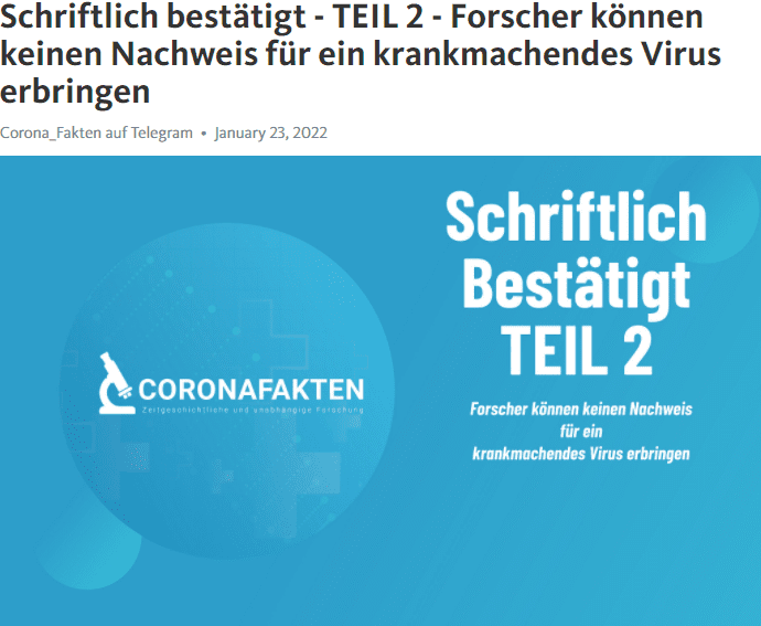 Aber die interessante Frage nach dem „Warum“ des einvernehmlichen Schweigens all dieser Forscher, bis zum heutigen Tage, sollten Sie, liebe Leser, an die Verantwortlichen weiterreichen. Auch wir kennen die Antwort nicht, doch die entsprechenden Werkzeuge legen wir Ihnen hiermit in die Hand.

Wir versprechen Ihnen schon jetzt, dass jeder einzelne Teil schon für sich allein genommen Unmengen explosiven Zündstoffs birgt. 

Werden Sie nachfolgend Zeuge, wie sich hier sowohl die gesamte Schweizer Virologie-Forschung als auch die Corona-Taskforce als nutzlos, falsch und überflüssig entblößen!

Da der erste Artikel inmitten unseres Schriftverkehrs mit den führenden Schweizer Virologen Prof. Thiel, Prof. Schweizer und dem Leiter der akademischen Wissenschaften in der Schweiz endete, empfehlen wir unbedingt, dessen Lektüre nachzuholen.

Schweizer IVI rund um Prof. Thiel, Prof. Schweizer, Prof. Tanner und Prof. Ackermann & die gesamte Corona-Taskforce!
Und um Ihnen den Lesefluss zu erleichtern und den Gedankengang fortzusetzen, haben wir uns entschlossen, die beiden Screenshots der letzten Antwort des ersten Teils hier nochmal einzubetten.



Nach dieser etwas längeren, sehr ausführlichen Antwort unsererseits, antwortete Prof. Thiel noch am gleichen Tag, doch leider in einer Art und Weise, die für einen Wissenschaftler als beschämend zu betrachten ist. Statt sich auf all unsere vorgebrachten Argumente einzulassen, entschied sich Prof. Thiel für die Taktik des Beleidigens. Normalerweise kennt man diese Herangehensweise eigentlich nur von Personen, welche bereits mit dem Rücken zur Wand stehen und sich auf diese Art einen Ausweg versprechen.

Prof. Thiel im Wortlaut:

"Sehr geehrter Herr XY,

ich bin tatsächlich schockiert über Ihre Antwort und rate Ihnen dringend sich weiter zu bilden. Aus Ihren Antworten wird klar dass sie weder die Biologie noch die heutige Methodik verstehen.

Ich mache Sie auch eindringlich darauf Aufmerksam, dass Sie eine Verantwortung haben. Es steht Ihnen frei zu glauben dass das Virus nicht existiert. Wenn Sie dies aber verbreiten dann wird es Menschen geben die Ihnen glauben, sich nicht mehr schützen und im schlimmsten Fall an einer Infektion sterben.

Volker Thiel"


Halten wir an dieser Stelle folgendes fest, lieber Leser: 

Die Behauptung, wir hätten keine Ahnung von der Biologie und Methodik ist mehr als nur dreist! Nicht nur, dass wir die vorgeschlagene Studie analysiert, sondern auch die Studie der Chinesen bis ins kleinste Detail demontiert haben – es ist ein Leichtes für einen Virologen, dies zu überprüfen. 
Prof. Thiel widerlegt nicht nur keines der vielen detaillierten Argumente, im Gegenteil – er geht erst gar nicht darauf ein!
Seine Behauptung: ‚es würden Menschen durch unsere Aussage sterben‘, konnte bis zum jetzigen Zeitpunkt durch keinerlei Fakten untermauert werden. 
Prof. Tanner ist ebenfalls an einer wissenschaftlichen Antwort interessiert und musste bis zum jetzigen Zeitpunkt klar anerkennen, dass Prof. Thiel samt Team nichts zu liefern in der Lage waren. 
Unsere Antwort folgte rasch auf den Fuß, wie gewohnt seriös und wissenschaftlich korrekt. 

Hier im Wortlaut:

"Sehr geehrter Herr Prof. Thiel,

vielen Dank für Ihre rasche Antwort.

Wir waren überrascht, dass Ihre Antwort statt auf wissenschaftlichen Belegen nun auf Behauptungen und Anschuldigungen basiert.

 Ich bitte sie auch im Zuge von Herrn Prof. Tanner, der klar erkannte, dass wenn die kurzen Gen-Sequenzen für die rechnerische Erstellung des SARS-CoV-2-Genoms nicht eindeutig aus Viren stammen UND keine Kontrollexperimente stattgefunden haben, "wir ein Problem haben“, Ihre Aussage nochmals zu überdenken und Ihres Amtes entsprechend, wissenschaftlich Stellung zu nehmen.

Belegen Sie bitte jeweils durch Benennung von überprüfbaren und publizierten Tatsachen, dass die in meinem Schreiben vom 10.10.2020 jeweils dargestellten Sachverhalte und Schlussfolgerungen,

Auf fehlendem Wissen oder einem Missverständnis der gelehrten Biologie und
auf fehlendem Wissen um die heutigen Methoden oder einem Missverständnis dieser Methoden beruhen.
Die gemeinsame, durch wissenschaftliche Argumentation, durch Befolgung der Denkgesetze und Logik und nicht durch Beleidigung zu lösende Herausforderung lautet:

Hat die durch das voreilige Handeln von Prof. Christian Drosten (siehe mein Schreiben vom 10.10.2020) und das unerklärliche Handeln von Prof. Yong-Zhen Zhang (Kein Isolat, keine Kultur, keine Isolation, keine Erfüllung der Koch'schen Postulate und: Prof. Zhang behauptet, das Genom des SARS-CoV-2 in einer bisher noch nie erreichten und unerklärlichen Rekordzeit von 40 Stunden errechnet zu haben, inklusive Sequenzierung der RNA aus der Bronchiallavage eines Patienten) ausgelöste Corona-Krise eine wissenschaftliche Grundlage oder beruht sie auf einer nachvollziehbaren, historisch gewachsenen und damit entschuldbaren Selbsttäuschung der Beteiligten?

Ich gehe beim Handeln von Prof. Drosten und Prof. Zhang nicht von Absicht und nicht von Vorsatz aus.

 Grob fahrlässig und damit juristisch greifbar wird folgenreiches irriges Glauben und Handeln dann, wenn konkrete, nachvollziehbare, überprüfbare wissenschaftliche Hinweise und Aufforderung zur Klärung, und gegebenenfalls zur Korrektur, nicht beantwortet, sondern mit nicht rechtfertigbaren Unterstellungen und Beleidigungen quittiert werden.

Ich bitte sie nochmals eindringlich, Ihre Aussagen zu überdenken und entsprechend Ihrer ehrbaren Position als Professor zu antworten. 

Nach wie vor steht unser Angebot zur gemeinsamen Durchführung der Kontrollexperimente auf unsere Kosten.

 Mit freundlichen Grüßen,

With best regards, 

XY"


nach dieser Antwort fühlte Prof. Tanner sich wohl persönlich in der Pflicht, schrieb selbst eine Mail und unterstrich kurz und knapp den wichtigen Faktor nochmals:

Prof. Tanner im Wortlaut

"Sehr geehrter Herr XY,

danke für diese Kopien zu Ihrem Austausch mit Professor Volker Thiel.....meine Bemerkung in unserem Interview bezog sich ja vor allem auf die Frage der Isolate und deshalb verwies ich Sie an Professor Thiel....

Beste Grüsse aus Basel

Marcel Tanner"


Im Anschluss fassten wir den bisherigen Verlauf noch einmal für Herrn Prof. Tanner zusammen, welcher ja letztendlich Herrn Prof. Thiel übergeordnet ist. Unsere Hoffnung: dass Prof. Tanner kraft seiner Autorität auf Prof. Thiel einwirkt und infolgedessen letzterer seine Pflichten als Wissenschaftler endlich ernst nähme und ihnen nachkäme. 

Unsere Antwort an Prof. Tanner und Prof. Thiel im CC lautet:

"Sehr geehrter Herr Prof. Tanner,

vielen Dank für Ihre Antwort.

Ja, es geht ganz konkret um das Isolat des Virus und wir haben in Ihrem Auftrag Herrn Prof. Thiel zur Klärung dieser Frage kontaktiert.

 Herr Prof. Thiel hat in seiner Antwort vom 9.10.2020, aus welcher Quelle er die RNA-Sequenz des SARS-CoV-2-Virus erhalten hat, die er künstlich in DNA umschreiben ließ und damit arbeitet, sich ganz klar auf die Arbeit von Prof. Zhang in Fan Wu et al.,  bezogen.

Mit dieser Publikation hat Prof. Zhang die angebliche Sequenz des SARS-CoV-2-Virus vorgegeben, an der sich alle nachfolgenden Sequenz-Vorschläge aller Virologen orientierten und immer noch orientieren, die sich immer nur unwesentlich von diesem Zhangschen Sequenzvorschlag unterscheiden.

Prof. Zhang erklärt in dieser Publikation ausdrücklich, dass er kein Virus isoliert hat, sondern die gesamte RNA aus der Bronchiallavage eines an Lungenentzündung (und einigen dokumentierten Vorerkrankungen, darunter ein chronisches Leberleiden) für die Errechnung des vermuteten Virus-Genoms verwendet hat. Prof. Zhang betont in dieser Publikation ebenfalls ausdrücklich, dass nicht erwiesen ist, ob die errechneten Sequenzen nur mit den Krankheiten des Patienten korreliert oder ob es einen ursächlichen Zusammenhang geben könnte. Dabei ist es bis heute geblieben!

Deswegen kann und darf Prof. Thiel als Wissenschaftler und als Beamter, der dem Volke, dessen Gesundheit, Wohlempfinden und der Wirtschaft er verpflichtet ist, eben nicht behaupten, dass er mit der künstlich hergestellten Sequenz eines Virus arbeiten würde und noch weniger, dass es ein SARS-CoV-2-Virus gäbe und dies gefährlich sei.

Mehr noch, es scheint, dass Prof. Thiel auch die entscheidenden Details, wie Prof. Zhang das Genom des SARS-CoV-2-Virus errechnet hat, nicht kennt und nachdem dies offensichtlich wird, uns Unkenntnis der Biologie und der verwendeten Methoden vorwirft:

Prof. Zhang beschreibt, wie er anhand von kurzen Genabschnitten von nur 21 und 25 Nukleotiden Länge (das sind die Default-Parameter in den verwendeten Ailignment-Programmen Megahit und Trinity) anhand einer vorgegebenen Sequenz eines Genoms eines harmlosen Fledermaus-Corona-Virus, ein Genom von 29.803 Nukleotiden errechnet.

 Er geht, ohne dies explizit zu benennen davon aus, dass die kurzen Sequenzen, aus denen er den Sequenz-Vorschlag des Genom des SARS-CoV-2-Virus aufaddiert, deswegen viraler Natur sind, weil er längere Sequenzen, die sich aus dem Überlappen (=Contigs) der kurzen 21er und 25er Stückchen ergeben und die Ähnlichkeit mit menschlichen Sequenzen haben, von der späteren Aufaddierung zum viralen Genom ausschließt.

Dabei haben Prof. Zhang und Prof. Thiel in peinlicher und damit in fahrlässiger Weise die Tatsache übersehen, dass die Bronchiallavage voll mit bekannten und unbekannten Mikroben aller Art und deren RNA-Produkte sind.

95% der beobachteten Mikroben sind sichtbar aber nicht kultivierbar, weswegen deren RNA- und DNA-Sequenzen nicht bekannt sind. Weil auch Zellkulturen nie frei von Mikroben und unzähligen Verunreinigungen aller Art sind, ergibt sich die unbedingte Pflicht, das vermutete Virus zu isolieren und daraus seine Nukleinsäure (in diesem Fall RNA) in reiner Form zu gewinnen.

 Sehr wahrscheinlich wurde das Genom des SARS-CoV-2-Virus zum Teil aus solchen kurzen Gen-Sequenzen aufaddiert, weswegen es gelingt, Menschen hin und wieder "positiv" zu testen (wenn genügend organisches Material vorhanden ist und die Probe nicht an der -gesunden- Ohrspeicheldrüse entnommen wurde) und warum PCR-Fachleute sagen, dass jeder Mensch "positiv" getestet wird, wenn die Zyklen-Zahl der PCR auf über 40 erhöht wird.

 Das Dilemma, dass kein auswertbares Virus-Isolat vorliegt, reflektiert sich auch im Satz

"Since no quantified virus isolates of the 2019-nCoV are currently available, assays designed for detection of the 2019-nCoV RNA were tested with characterized stocks of in vitro transcribed full length RNA (N gene; GenBank accession: MN908947.2) of known titer (RNA copies/μL) spiked into a diluent consisting of a suspension of human A549 cells and viral transport medium (VTM) to mimic clinical specimen."

 auf Seite 39, im Kapitel "Perfomence Characteristics" 2. Abschnitt, des angehängten Textes der CDC zum Real-Time RT-PCR-Test auf SARS-CoV-2.

 Wir erklären diese frappierende und den Test komplett in Frage stellende Tatsache dadurch, dass Prof. Zhang das gesamte Genom deswegen aus rein menschlichem Material errechnen konnte, was bisher niemanden gelungen ist, der/die die hierfür benötigten RNA-Sequenzen aus Zellkulturen gewonnen hat, weil es im Menschen und dessen Mikroben - besonders bei Krankheit - viel mehr Sequenzvielfalt gibt, als in den relativ sterilen Zellkulturen.

 Es zeigt gleichzeitig, dass bisher niemand in der Lage war, das Ergebnis des maßgeblichen "Alignements" von Prof. Zhang zu wiederholen, außer rein synthetisch und im Zirkelschluss Prof.Thiel, der den Sequenz-Vorschlag von Prof. Zhang synthetisch in DNA umsetzte und deswegen - fahrlässig - glaubt, mit dem Genom eines Virus zu arbeiten.

 Ich bitte Sie Herr Prof. Tanner, auf Herrn Prof. Thiel einzuwirken, dass dieser, statt Vermutungen bezüglich meines biologischen Wissens zu äußern, sich der Wissenschaft stellt, deren oberstes Gesetz der Zweifel und der Versuch der Widerlegung ist, um bestehende Fehldeutungen aufzudecken und zukünftige zu vermeiden.

 Tut er das nicht, haben wir in der Tat zwei "Probleme."

Ich bin sicher, dass, gemäß den verheerenden Auswirkungen dieser Situation auf die gesamte Weltbevölkerung, dieser Aufwand verschwindend gering ist.

Ich bedanke mich recht herzlich für Ihre Hilfe und hoffe, dass wir unser Gespräch auf wissenschaftlicher Ebene fortführen können, statt wie Prof. Thiel auf Anschuldigungen und Unterstellungen zu setzen. Gentlemen, diese Angelegenheit ist für solche Äußerungen viel zu ernst. Es geht hier um Menschenleben und die Zukunft von Milliarden von Menschen.

 Mit freundlichen Grüßen"



Ergänzend zu dieser Mail verfassten wir eine weitere, nur an Herrn Prof. Tanner direkt adressierte. Unser Anliegen: Prof. Tanner nochmals eindringlich auf die Relevanz und Brisanz dieses Umstandes hinzuweisen. Und um keinerlei Raum für weitere Ausflüchte zuzulassen, befragten wir ihn ganz konkret bezüglich seines weiteren Vorgehens in der Sache – schließlich hatte er in einem Interview mit uns deutlich in Aussicht gestellt, dass er werde agieren müssen, falls sich tatsächlich herausstellen sollte, dass kein Isolat vorläge (was bis heute ja auch der Fall ist). 

Und nicht ganz ohne Raffinesse dekorierten wir das dann mit einem Highlight: Wir erkundigten uns bei Herrn Tanner, ob er als Zeuge vor Gericht zur Verfügung stünde. Wobei es uns egal wäre, ob er für oder gegen die Existenz von SARS-CoV-2 aufträte. Die Antwort fiel mehr als selbstentlarvend aus, aber lesen Sie selbst:

Unser Schreiben an Prof. Tanner lautet:

"Sehr geehrter Herr Prof. Tanner,

die durch Prof. Christian Drosten und Prof. Zhang ausgelöste Eigendynamik der Corona-Krise gefährdet immer sichtbarer die Gesundheit der Menschen und die Wirtschaft.

Auf Ihren Schultern liegt Kraft Ihres Amtes Verantwortung für das wissenschaftliche Arbeiten und dadurch die Gesundheit und dem Wohlergehen des Schweizer Volkes und der Wirtschaft.

Ich habe inzwischen von mehreren Rechtsanwälten Anfragen bezüglich dieser Situation erhalten. Diese beziehen sich genau auf das Isolat und die daraus erfolgenden Konsequenzen gemäß der Behauptung von Prof. Thiel und dem schon oft genannten Isolat, auf dessen Nachweis wir bis heute warten. Insofern werden gemäß dieser Sachlage strafrechtliche Konsequenzen relevant. Sie sehen, die Lage ist angespannt.

Aufgrund der umfangreichen Tragweite dieser Situation spielt die Zeit eine tragende Rolle. Wir gehen davon aus, dass inzwischen genug Zeit vergangen ist, um dem IVI den Nachweis für dessen Isolat wissenschaftlich nachzuweisen. Das ist bisher nicht geschehen.

 Aufgrund unserer persönlichen Situation nach unserem Gespräch spreche ich Sie bezüglich der weiteren Vorgehensweise an:

1. Wie werden Sie Kraft Ihres Amtes als Präsident der Akademien nun weiter vorgehen?

 2. Dürfen wir Sie, Herr Prof. Tanner als Zeuge für gerichtliche Verfahren vorschlagen, der 

 a. die Wissenschaftlichkeit der SARS-CoV-2-Existenz-Behauptungen bestätigt oder

 b. die Wissenschaftlichkeit der SARS-CoV-2-Existenz-Behauptungen in Frage stellt?

Ich würde mich freuen, wenn wir weiterhin an der Aufklärung dieser Angelegenheit arbeiten könnten. Sie haben durchaus erkennen können, dass das IVI sich nicht an die entsprechenden Regeln gehalten hat. Insofern wird dieser Vorgang rechtlich relevant.

Ich hoffe, wir führen unser Gespräch so konstruktiv wie bisher fort.

Ich wünsche Ihnen alles Gute und einen angenehmen Abend.

 Mit freundlichen Grüßen"


Prof. Tanner scheint den Ernst der Lage realisiert zu haben und zieht nun seine verbliebenen Asse aus dem Ärmel: 

er werde nicht vor Gericht aussagen, weder für noch gegen die Existenzbehauptung
er bringt einen weiteren Virologen ins Spiel: Prof. Laurent Kaiser, Leiter der Abteilung für Infektionskrankheiten, Abteilung für Innere Medizin
Ehe er wohl gänzlich seine Felle wegschwimmen sehen würde, hoffte er wohl, dass wenigstens ein Herr Prof. Laurent Kaiser ihm aus der Patsche helfen könne. 

Prof. Tanners Antwort lautet:

"Sehr geehrter Herr XY

danke sehr und sicher nehme ich meine Verantwortung war und habe, da ich es nicht selbst untersuchte sofort Prof Volker Thiel, IVI, und auch Prof Laurent Kaiser in Genf, HUG, (Laurent.Kaiser@hcuge.ch) angegeben.....

Laurent Kaiser hat - wie auch volker Thiel - Isolate erstellt und sequenziert sowie Infektionsversuche durchgeführt.

- Mein weiteres Vorgehen ist, dass ich Volker Thiel und Laurent Kaiser nochmals bitte, Ihnen zu antworten

- Als Zeuge tauge ich nicht, denn es sind die Teams von IVI und HUG, die Ihnen die Isolate darstellen

ABER ich wie sie alle sind interessiert, dass diese Fragen geklärt werden und so bleiben wir in konstruktivem Dialog.

Bis bald und beste Grüsse"

Zwei Tage später erhielt Herr Prof. Laurent Kaiser direkt Post von uns. Wir hatten noch einmal die wissenschaftliche Situation zusammengefasst und auch ihm angeboten, die Kosten für alle Kontrollexperimente zu tragen. Ebenfalls setzten wir ihn in Kenntnis, dass sich seine Kollegen bisher diese durchzuführen weigerten, obwohl es ihre Pflicht gewesen wäre. 

Unser Mail im Wortlaut

"Sehr geehrter Herr Prof. Kaiser,

Herr Prof. Tanner hat mich an Sie verwiesen, um die offene und zentrale Frage zum SARS-Cov-2-Virus zu klären. Für eine Antwort bin ich sehr dankbar.

Auf welche konkrete Originalpublikation oder Abfolge von Originalpublikationen beziehen Sie sich, wenn Sie von der wissenschaftlich bewiesenen Existenz des SARS-CoV-2-Virus ausgehen?
Der Hintergrund dieser Frage ist, dass ich nach meiner Auswertung zum Ergebnis gekommen bin, dass in der Publikation von Fan Wu et al., in der das Genom des SARS-CoV-2 vorgeschlagen wurde, das zum Vorbild im Alignment aller weiterer SARS-CoV-2-Virus-Varianten wurde, statt viraler Sequenzen, typisch endogene und sehr kurze Sequenzen aus der Lunge eines Menschen gedanklich-rechnerisch zu einem langen, "viralen" Genom ausgerichtet (=Alignment) wurde. Offensichtlich besteht dieses Genom aus Bruchstücken unbekannter mikrobieller RNA und biochemisch entstandener RNA.

Diese Schlussfolgerung ziehe ich daraus, dass in der wissenschaftlichen Literatur zu den Corona-Viren eindeutig hervorgeht, dass nirgendwo längere RNA-Sequenzen isoliert und sequenziert wurden, die entweder große Bereiche des viralen Genoms abdecken und nicht einmal größere Bereiche dessen, was als einzelne Corona-Virus-Gene ausgegeben wird. Im Gegenteil, es ist eindeutig erwiesen, dass in dieser gesamten Literatur an keiner Stelle virale Strukturen isoliert, biochemisch charakterisiert und daraus RNA gewonnen wird. DIe RNA stammt entweder direkt aus der Flüssigkeit einer Bronchiallavage (BALF) eines Lungen-Patienten oder dem Überstand von Zellkulturen, deren Sterben mit der Anwesenheit, Isolation und Vermehrung des vermuteten Virus gleichgesetzt wird.

 Zum Hintergrund meiner zweiten Frage: Als "wissenschaftlich" dürfen Aussagen nur dann ausgegeben werden, wenn alle Zweifel an der Aussage ausgeschlossen sind und versucht wurde, die Aussage zu widerlegen (Falsifikation). Dies ist, so das Resultat meiner Recherche, eindeutig nicht geschehen. Die Kontrollversuche zum Ausschluß zellulärer, mikrobieller und biochemischer Artefakte haben bei SARS-CoV-2 und allen Corona-Viren NIEMALS stattgefunden. Daraus resultiert folgende zweite Frage:

 Wäre es Ihnen Kraft Ihrer Funktion möglich, dass in Anbetracht der Schäden durch die Corona-Krise, diese logisch und wissenschaftlich zwingend notwendigen Kontrollversuche möglichst zeitnah durchgeführt werden?
 Prof. Zhang, der Verantwortliche für die Publikation von Fan Wu et al. hat in einem Interview ausgesagt, dass er das Genom von SARS-CoV-2 innerhalb von 40 Stunden nach Erhalt der BALF errechnet hat.

Davon ausgehend sollte es möglich sein, dieses Kontrollexperiment, das Alignment von SARS-CoV-2 aus der RNA aus der BALF von gesunden Menschen oder Säugetieren oder lungenkranken, aber SARS-CoV-2-negativen Menschen oder Säugetieren, sehr zeitnah durchzuführen.

 Ich würde diese Versuche finanzieren und gerne filmisch dokumentieren. Die bisher angefragten Virologen weigern sich bisher leider standhaft, diese grundlegenden Kontrollversuche durchzuführen.

Ich bedanke mich für Ihre zeitnahe Antwort.

 Mit freundlichen Grüßen,

With best regards, "


Parallel dazu versandten wir eine Mail an den ursprünglichen Verteiler (Prof. Tanner & Prof. Thiel) mit dem Hinweis darauf, dass Prof. Laurent Kaiser sich jetzt ebenfalls im Boot befindet. Mit Nachdruck wiesen wir nochmals auf die zu klärenden drei Punkte hin, incl. der Benennung der entsprechenden Publikation, nachdem bereits viel zu viel Zeit nutzlos verstrichen war. 

Auch hier wieder leider ohne Erfolg, wie Sie hier selbst mitverfolgen können …

Warum?

Na ganz einfach. Weil schlecht benannt werden kann, was nicht existiert! Es gibt ganz einfach keine Publikation!

Unsere Mail im Wortlaut:

"Sehr geehrter Herr Prof. Tanner,

vielen Dank für Ihre Antwort und dass Sie Herrn Prof. Laurent Kaiser mit eingeladen haben, die offenen Fragen über die Wissenschaftlichkeit der Behauptungen zu SARS-CoV-2 zu klären.

Es gilt dabei, drei Fragen an Sie zu klären:

Auf welche wissenschaftlichen Original-Publikationen zu SARS-CoV-2 beziehen Sie sich persönlich in Ihrer Verantwortung für das Schweizer Volk und deren Wirtschaft, wenn Sie von der wissenschaftlich bewiesenen Existenz des SARS-CoV-2 ausgehen?
Sind Sie davon überzeugt oder nicht, dass durch die Arbeit von Prof. Zhang (in Fan Wu et al.) der Beweis für die Existenz eines Virus geführt wurde?
Bedenken Sie bitte, dass hier kein Isolat verwendet wurde und keine Isolation einer viralen Struktur behauptet wird.
Liegt es in Ihrer Macht, die für die Corona-Krise verantwortlichen Biologen, Medizin und Virologen zu bewegen, die in der Wissenschaft konstitutiven Kontrollversuche durchzuführen?
Bedenken Sie bitte, dass Aussagen nur dann als wissenschaftlich bezeichnet werden dürfen, wenn diese widerlegbar, also falsifizierbar sind.

Kontrollversuche - zum Ausschluss oder zur Beweisführung, ob diejenigen sehr kurzen Stückchen aus RNA (durchschnittlich 25 Nukleotide), die gedanklich/rechnerisch zu einem langen viralen Gen-Strang von 29.803 Nukleotiden aufaddiert wurden (=Alignment), in Wirklichkeit nicht aus kurzen Bruchstücken unbekannter mikrobieller oder biochemisch entstandener RNA statt aus einem Virus stammen - sind bei SARS-CoV-2 und im gesamten Gebiet der Corona-Viren bis heute nicht durchgeführt worden.

Sollte dem doch so sein, bitte ich nochmals freundlich um die entsprechenden Publikationen.

Ich bedanke mich für Ihre rasche Antwort.

Mit freundlichen Grüßen,

With best regards," 


Da inzwischen mehr als eine Woche Zeit verstrichen war seit der letzten Mail von Herrn Prof. Tanner und unsere Fragen noch der Beantwortung harrten, blieb uns nur, erneut nachzuhaken.

Lieber Leser, fragen Sie sich an dieser Stelle nicht schon selbst, wie es sein kann, dass niemand in der Lage zu sein scheint, auch nur eine einzige wissenschaftlich korrekte Publikation zu benennen, in der die vorgeschriebenen Regeln eingehalten und dokumentiert sind? 

Wir sind Zeugen eines verdammten Trauerspiels!

Es sieht tatsächlich so aus, als ob Prof. Tanner von seinen "Spezialisten" im Regen stehen gelassen wird, während deren Aussagen ihm gegenüber sich als nichts weiter als heiße Luft entpuppen. 

Unsere Mail im Wortlaut:

"Sehr geehrter Herr Prof Tanner,

 darf ich erfragen, ob sie nochmals bei Herrn Prof. Thiel angefragt haben? Wie würden sie als Präsident der Akademien in dieser Sache weiter vorgehen? Wir haben bisher keinerlei Publikationen in der Sache erhalten, weder sind die Kollegen offensichtlich zum weiteren wissenschaftlichen Austausch bereit.

Wären Sie nochmals zu einem Interview bereit, sollte sich die wissenschaftlichen Kollegen aus dem IVI oder Herr Ackermann nicht mehr melden sollten?

Besten Dank für Ihre Antwort und einen erfolgreichen Tag für Sie."


Die Antwort seitens Prof. Tanner erfolgte schon drei Tage später mit dem Versuch, eine neue wissenschaftliche Basis zu finden. Er übergab uns eine PDF mit dem Titel "Policy Brief der Task Force", welche von der Schweizer Corona-Taskforce zusammengestellt worden war, welche die Grundlage für die Behauptung eines neuen krankmachenden Erregers mit dem Namen SARS-CoV-2 darstellen soll. 

Dieses Dokument wurde in gemeinsamer Arbeit von Volker Thiel, Didier Trono, Laurent Kaiser sowie Prof. Martin Ackermann erstellt. 

Ich kann nicht anders und spoilere eines vorweg:
Das durch Sie in Auftrag gegebene Papier der Schweizer "National COVID-19 Science Task Force (NCS-TF)" vom 29.10.2020, mit dem Titel "An update on SARS-CoV-2 detection Tests" beweist und dokumentiert die extreme Unwissenschaftlichkeit der Autoren Didier Trono, Laurent Kaiser, Marcel Tanner, Volker Thiel und Manuel Battegay und widerlegt die Existenz-Behauptungen des SARS-CoV-2.

Die Mail von Prof. Tanner im Wortlaut:

"Sehr geehrter Herr XY

danke sehr für all Ihre Zeilen und wir sind nicht untätig geblieben und im Angang finden Sie einen Policy Brief der Task Force, der die Frage zu den Isolaten und den PCR-Tests, so wie das vor allem Volker Thiel, Didier Trono und Laurent Kaiser breit gesichtet haben, zusammengefasst mit Hinweis auf Schlüsselreferenzen. Auf dieser Basis können sie den wissenschaftlichen Dialog durchaus weiterführen, indem Sie dann der gesamten Task Force schreiben via Prof. Martin Ackermann, Leier der TF, und Sie mögen mich einkopieren. Das wäre ein Schritt voran. Martin Ackermann wird sich bestimmt melden und weitere Interviews mögen die Virologen mit Ihnen führen, denn nach meinem Interview habe ich sofort auch Volker Thiel et al informiert und Sie hatten erste Austausche, die nicht weitergingen, aber nun haben Sie einen Public Brief der TF, der eine neute Basis für einen wissenschaftlichen Dialog legen kann.

In diesem Sinne bis bald und beste GRüsse

Marcel Tanner

PS: All Policy Briefs sind auf der TF-Website"


Wie weiter oben bereits angedeutet, weist dieses Papier "National COVID-19 Science Task Force (NCS-TF)", welches uns als Nachweis vorgeschlagen wurde und von allen Schweizer Virologen zusammengetragen wurde, um dann von der Schweizer Corona-Taskforce abgenickt zu werden, KEIN KRANKMACHENDES VIRUS NACH!

Schlimmer geht’s nicht, denken Sie … oder doch? 

Doch, leider. Es schreit uns das anti-wissenschaftliche Vorgehen all dieser Virologen mitten ins Gesicht! 

Unsere Argumentation in der Mail im Wortlaut:

"Sehr geehrter Herr Prof. Ackermann, 

vielen Dank für Ihre Bemühungen Klarheit bei der für Corona zentralen Frage eines wissenschaftlichen Beweises für die Existenz des SARS-CoV-2-Virus Klarheit zu schaffen.

Das durch Sie in Auftrag gegebene Papier der Schweizer "National COVID-19 Science Task Force (NCS-TF)" vom 29.10.2020, mit dem Titel "An update on SARS-CoV-2 detection tests" beweist und dokumentiert jedoch zu unserem Erstaunen eine wissenschaftlich unvollständige Arbeit der Autoren und widerlegt in Ihrem Sinne die Existenz-Behauptungen des SARS-CoV-2. 

Ich bitte Sie in der Sache, diese Aussagen nicht persönlich zu verstehen, sondern wir werden unseren Standpunkt umfangreich darlegen und erklären: 

Begründung:

zu A:

Zur Behauptung der Identifikation und Isolation des Virus.

Im Summary behaupten die Autoren, "das Papier beschreibt, wie SARS-CoV-2 identifiziert und isoliert wurde."

Sie behaupten im "Maintext" unter "1. How was SARS-CoV-2 identified?":

“SARS-CoV-2 was originally isolated by exposing cells in culture to samples harvested freom the respiratory tract ....”

Das ist nachweislich falsch. Diese Aussage ist durch die Publikation von Prof. Zhang (Fan Wu et al) und durch die Aussage von Prof. Volker Thiel vom zz.2020 widerlegt.

Prof. Zhang hat die von ihm entworfene Sequenz des SARS-CoV-2-Virus am 10.1.2020 auf dem Internet öffentlich gemacht.

Auf exakt diese Sequenz, die am 10.1.2020 öffentlich gemacht wurde, bezieht sich Prof. Thiel in seinem Schreiben vom zz.2020.

Erst nach dieser Erst-Veröffentlichung der genetischen Sequenz des SARS-CoV-2 durch Prof. Zhang wiederholen die Autoren um Prof. Wenjie Tan (Na Zhu et al), auf den sich die Autoren des "Policiy Brief" berufen, den exakt gleichen Ansatz von Prof. Zhang und führen erst später Zellkulturexperimente durch, um ihre Ergebnisse am 24.1.2020 zu veröffentlichen. Die sedimentierten Seifenmicelle, die in der Aufsichts-EM-Mikroskopie (=negative stain) als Viren gedeutet werden, werden explizit nicht biochemisch untersucht, um sie als Viren zu identifizieren oder daraus die virale Gensubstanz zu isolieren, um so das virale Genom zu bestimmen.

Prof. Zhang beschreibt in seiner Publikation, dass er kein Virus isoliert hat, auch keine Zell-Kulturen verwendet hat, sondern sehr kurze Stückchen an RNA aus der Lungenflüssigkeit eines Patienten sequenziert hat (mittels vorangehender Umschreibung in cDNA).

Diese sehr kurzen Stückchen richtet er gedanklich/rechnerisch an einer vorgegebenen Gen-Sequenz eines angeblichen Fledermaus-Corona-Virus aus und erfindet ad hoc über 10% neue Gen-Sequenzen, weil im Pool der RNA-Stückchen aus der Lunge des Patienten nicht alle Sequenzen vorhanden waren, um einen kompletten Erbgutstrang eines Corona-Virus zu bilden. Dies ist umfangreich in seiner Publikation dokumentiert. 

Prof. Zhang hat explizit kein Virus gefunden und isoliert, daraus das virale Genom isoliert und diese als Ganzes dargestellt und sequenziert, sondern extrem kurze Stückchen an RNA aus der Lunge eines Menschen.
Er hat entschieden, diese kurzen Stückchen an einer Sequenz eines Fledermaus-Coroa-Virus auszurichten.
Er hätte auch eine völlig andere Virus-Art als Ausrichtungs-Vorgabe benützen können, hat sich aber aus Gründen, die er und andere bisher nie benannt haben, entschieden, sich an dieser Art von Corona-Virus-Genom zu orientieren.
Prof. Wenjie Tan (Na Zhu et al) richten sich exakt an der Vorgabe von Prof. Zhang und wiederholen exakt das gleiche Alignment, gegen das gleiche Fledermaus-Virus-Genom mit der RNA aus der Lunge von Patienten.

Erst danach versuchen sie auch mit RNA aus Zellkulturen das gleiche Alignment und benötigen hier aber einen extremen, zusätzlichen biochemischen Aufwand, um das gleiche Resultat im Alignment zu erhalten, wie es Prof. Zhang am 10.1.2020 vorgegeben hat.

Schlussfolgerung:

Als Konsequenz steht fest, dass exakt keine virale Gensequenz gefunden wurde, sondern eine Vielfalt aus menschlicher und mikrobieller RNA aus der Lunge eines Menschen, die dann WILLKÜRLICH und nur gedanklich/rechnerisch zu einem Ganzen Genom zusammen gesetzt werden, das es in Wirklichkeit nicht gibt.

Es ist vollkommen unsinnig zu behaupten, dass es sich mit dieser willkürlichen Arbeitsweise (Ausrichtung=Alignment extrem kurzer Sequenzen zu einem riesigen ganzen Genom) in irgendeinem Sinne um virale Sequenzen handeln müsse, da die Vorgabe zur Ausrichtung ein willkürliches virales Genom ist. Es ist den Beteiligten entweder bewusst, dass auch das Genom des behaupteten Fledermaus-Cornona-Virus nur ein gedanklich/rechnerisches Konstrukt ist und niemals aus einem Virus isoliert oder als Ganzes gefunden wurde oder sie handeln wissend unwissenschaftlich und rechtlich gesehen grob fahrlässig, wenn ihnen diese leicht überprüfbare Tatsache entgangen sein sollte. Dies lässt uns angesichts der Sachlage fassungslos zurück. 

Die Autoren argumentieren nachweislich im Zirkelschluss und auf eindeutig unwissenschaftlichen, ja sogar anti-wissenschaftlichen Niveau.

Sie behaupten im "Main-Text":

“Once this characterisation was performed with samples from COVID-19 patients, it became clear that the virus had similarities with coronaviruses previously detected in bats.”

Diese Aussage ist einfach erkennbar unwahr, denn es wurde kein Virus gefunden, sondern extrem kurze Stückchen an RNA aus einem Menschen, die an einem vorgegebenen Fledermaus-Virus-Genom ausgerichtet wurden. Dabei kann mathematisch/statistisch nichts anderes herauskommen, als das, was vorgegeben wurde. Das ist zirkelschlüssig und völlig unwissenschaftlich. Sollten Sie hierzu Publikationen vorliegen haben, welche sie uns immer noch nicht übermittelt haben, bitten wir hier nochmals um Übermittlung. 

zu B:

Zu den SARS-CoV-2-Tests

Die Autoren schreiben unter "3. SARS-CoV-2 detection tests" "a. Tests targeting the viral genome":

"The SARS-CoV-2 RT-PCR assay was developed as soon as the first viral genome was sequenced".

Diese Aussage ist eindeutig falsch. Der Test wurde, was im vorangegangenen Briefwechsel geklärt wurde und ALLEN Beteiligten bekannt ist (jedoch aus offensichtlich unlauteren Gründen verschwiegen zu werden scheint), von Prof. Christian Drosten entwickelt und die Testreagenzien für den PCR-Test (die Primer) hergestellt, noch bevor Prof. Zhang das Genom des SARS-CoV-2 am 10.1.2020 im Internet vorgestellte. Als dann am 10.1.2020 Prof. Zhang das Genom des SARS-CoV-2 öffentlich machte, wurden die Primer-Sets von Prof. Drosten via Luftpost versendet, die am "besten zu den Sequenzen des SARS-CoV-2 passten". 

Somit ist die Aussage der Autoren des "Policy Brief" widerlegt und nicht haltbar. Aus welchen Gründen solch eklatante Fehler den hochdekorierten Autoren dieses Papers unterlaufen können, ist uns völlig unverständlich. 

Prof. Drosten, Freund, Kollege und Coautor von Prof. Thiel hat seine Testreagenzien (Primer) aus humanitären Gründen kostenlos an die Orte versandt, an denen mit "Infektionen" zu rechnen war.

Um positive Test-Reaktionen zu garantieren, rät er zu einer extrem hohen Zyklenzahl (>39), die die PCR nicht nur völlig aussagelos macht (die Fachleute sagen "schmutzig"), sondern auch zu "positiven" Resultaten führt, wenn in der zu testenden Probe überhaupt keine RNA vorhanden ist. Das ist allen Autoren des "Policiy Brief" bekannt.

Die nachfolgende Behauptung der Autoren, dass das SARS-CoV-2 in Rückstellproben vor der "Corona-Krise" nie nachgewiesen wurde, ist in sich selbst völlig bedeutungslos und unwissenschaftlich, wenn hierbei nicht angeben wird, mit exakt welchen PCR-Methoden, mit exakt welchen Reagentien und vor allem mit welcher Zyklenzahl hierbei gearbeitet wurde. Außerdem unterdrücken die Autoren hierbei die bekannte Tatsache, dass RNA sich sehr schnell abbaut und folglich nicht mehr nachweisbar ist. So müssen laut Herstellangaben bestimmte RNA-Corona-Impfstoffe bei -80 Grad gelagert werden und das auch nur maximal 5 Tage, damit sie die volle wirkkraft hätten. Diese Tatsachen sollten jedoch langläufig bekannt sein.

Schlussfolgerung:

Die Autoren handeln bei ihren Aussagen zu den SARS-CoV-2-Testverfahren extem unwissenschaftlich und unterdrücken dabei mindestens drei bekannte und relevante Tatsachen, die jeweils schon einzeln die Behauptung der Gültigkeit (Validität) der PCR-Tests widerlegen. 

Auch hier gilt: Sollte an dieser Stelle Daten nicht übermittelt oder Publikationen nicht eingereicht worden sein, bitten wir um Übersendung.

Wir fordern gemäß der Dringlichkeit und des Umfangs dieser Situation kurzfristig eine umfänglich klarstellende Antwort. Der Druck in der Gesellschaft sowie die Konsequenzen für Unternehmer und Menschen zwingen uns sonst zu rechtlichen Maßnahmen, die wir unbedingt vermeiden wollen, da wir bisher konstruktiv - wenn auch ergebnislos - kommuniziert haben. 

 Mit freundlichen Grüßen, 



Gaben wir uns bisher noch recht brav und geduldig, musste uns an diesem Punkt nun wirklich der Kragen platzen. Was, wenn man erkennt, dass derartig hochgestellte Professoren nicht in der Lage bzw. gewillt sind, ihren Pflichten zu genügen? Dann bliebe am Ende nur der Weg über einen Rechtsstreit ...

Ganz in diesem Sinne blieb uns nichts weiter übrig, als unseren Ton im Schärfegrad anzupassen und so formulierten wir in Reaktion auf diesen Unfug eine noch nachdrücklichere Mail an Herrn Prof. Tanner. Immerhin ist er derjenige, der hier in der Verantwortung steht und sein Team offenbar nicht im Griff zu haben scheint. Natürlich blieben wir auch hier sachlich, appellierten aber ein letztes Mal eindringlich an die Menschlichkeit. 

Unsere Mail im Wortlaut:

"Lieber Herr Prof. Tanner, 

ich schreibe Ihnen diese Zeilen direkt. Die Situation bereitet mir größte Sorgen. Wir haben mittlerweile ein Team von Ärzten, Rechtsanwälten, Unternehmern, Wissenschaftlern und Labore, die in dieser Sache mit uns zusammenarbeiten. Da die Darlegung von Prof. Thiel bisher völlig unzureichend war (sie kennen den Mailverlauf) und auch nach dem von Ihnen übersendeten Papier keine weiteren Erkenntnisse vorliegen, geraten wir aufgrund der Situation in akute Handlungsnot. 

Ich möchte unser bisher konstruktives und angenehmes Gespräch beibehalten, bitte sie jedoch nochmals eindringlich, bevor ich mit diesen Informationen aus menschlichen, moralischen und rechtlichen Gründen an die Öffentlichkeit gehen und in die Justiz eintreten muss:

Bitte machen Sie all Ihren Einfluss geltend, dass die Beteiligten endlich und blitzschnell die Kontrollexperimente durchführen (Prof. Zhang behauptet in einem Interview, dass er das Sequenzieren der RNA und das Alignment in 40 Stunden bewerkstelligt hätte), die die Virus-Annahme mit an zu Sicherheit grenzender Wahrscheinlichkeit elegant und eindeutig widerlegen und die ich gerne finanzieren und dokumentieren werde.

Dieses Angebot steht immer noch, wurde jedoch bisher von keiner der Parteien wahrgenommen. Es sollten eigentlich bei wissenschaftlichem Arbeiten kein Problem darstellen und alle Kritiker nachhaltig zum Schweigen bringen. Wieso wird sich an dieser Stelle geweigert? Bitte helfen Sie hier mit. 

Sollte dies nicht geschehen, oder keine fundierten Nachweise vorgelegt werden, werde ich gezwungen sein, Strafanzeige wegen Anstellungsbetruges gegen die Autoren des "Policy Brief der Task Force" zu stellen. Diese geben Wissenschaftlichkeit vor, verletzen aber erkennbar die Regeln wissenschaftlichen Arbeitens und die jeder Wissenschaft vorangehenden Denkgesetze und Logik. Dabei unterdrücken sie gesundheits- und lebensrelevante Fakten und vor allem die Vorgaben für wissenschaftliches Arbeiten. Meiner Meinung nach sind die Autoren für die Corona-Hysterie und die direkten und indirekten Schäden an Leib und Leben und der Wirtschaft des Schweizer Volkes mitverantwortlich. Dieser Sachverhalt lässt mir, sicherlich für sie nachvollziehbar, keine andere Wahl. 

Die Tatsachen der Folgen der Corona-Politik, die ursächlich die Virologen zu verantworten haben, zwingt mich zum Handeln, um Schaden vor allem von den Kindern abzuhalten. Ich gehe davon aus, dass Sie als einer der höchstdekorierten Wissenschaftler der Schweiz das gleiche Interesse haben, Wahrheit zu finden, Unwissenschaftlichkeit zu stoppen und den Menschen in der Schweiz ein Leben in Frieden, Freiheit und Wahrheit zu ermöglichen. 

Bitte setzen Sie sich dafür ein, dass diese Menschen die offensichtlich irren - und irren ist menschlich - ihr Gesicht bewahren können. Gerade für mich als Christ gilt: Mit den Menschen und nicht gegen sie. Ich möchte nochmals betonen, dass ich den Rechtwegs als allerletztes Mittel sehe, wir müssen jedoch als verantwortliche Menschen tätig werden, bei all dem Leid, welches täglich an uns herangetragen wird.

Lieber Herr Prof. Tanner, ich habe sie - und das freut mich sehr - als integeren und kritischen Menschen kennengelernt. Ich schätze Sie sehr. Sie sind an einer Schlüsselposition. Auf Sie hören die Menschen. Sie sind ein weiser Mann. Sollte ich widerlegt werden, werde ich alle Konseqzenzen gerne tragen. Wenn jedoch nicht - und davon muss man nach dem bisherigen Wissensstand ausgehen - bin ich sicher, dass Sie das Richtige tun werden. 

Ich wünsche Ihnen einen guten Abend und freue mich auf eine zeitnahe Rückmeldung. 

Mit freundlichen Grüßen, 

With best regards," 


Mehr als eine ganze Woche erhielten wir keinerlei Rückmeldung, von nicht einem einzigen der involvierten Protagonisten. 

Scheinbar fühlt sich keiner der im Schriftverkehr eingebundenen Forscher und Virologen in irgendeiner Weise in der Pflicht, die Missstände an Wissenschaftlichkeit korrigieren zu müssen. Niemand von diesen Herrschaften ist in der Lage, die von uns geforderten Nachweise vorzulegen. 

Und wenn Sie mich fragen, was das ist? Wissenschaft? Ausgeschlossen. Die Abgründe, die sich hier auftun, werden immer tiefer und ich finde das einfach nur erschreckend.

Eingebundene Forscher im Schriftverkehr:

Prof. Marcel Tanner, Prof. Martin Ackermann, Prof. Volker Thiel, Prof. Schweizer, Prof. Laurent Kaiser, Prof. Didier Trono, Prof. Manuel Battegay, Die gesamte Corona-Taskforce

Daraufhin sandten wir unsere letzte Mail an Prof. Tanner, immer noch in der Hoffnung, dass dieser, wie versprochen, alle Hebel in Bewegung setzen würde, um diese eklatanten wissenschaftlichen Lücken zu schließen.

Unsere Mail


Wie Sie sich wahrscheinlich schon denken können, erwarteten wir auch hierauf vergeblich eine Reaktion. 

Vermutlich erschnüffelten dann doch die Adressaten den zu starken Tobak und ihnen blieb nichts weiter, als die Notbremse in Form des Schweigens zu ziehen, um nicht in Gänze ihr Gesicht zu verlieren ... 

Letzteres allerdings war aus unserer Sicht zu diesem Zeitpunkt bereits sowieso schon geschehen und nicht mehr zu verhindern, auch wenn jene sich darüber noch nicht im Klaren waren.

Ihre einzig reale Chance, mit nur ein paar wenigen Blessuren davonzukommen, wäre es gewesen, die Kontrollversuche, die wir mehrfach auf unsere Kosten angeboten hatten durchzuführen, um schlussendlich möglicherweise sogar als "Helden" aus dieser falschen Pandemie hervorzugehen. 

Wenn Sie jetzt glauben, das sei alles gewesen, muss ich Sie leider enttäuschen.

Die folgenden Teile unserer Reihe "Schriftlich bestätigt" beinhalten noch einigen interessanten Nachschlag an Sprengstoff – bleiben Sie gespannt und neugierig! 

Exklusiv auf Corona_Fakten liefern wir Ihnen hier schwarz auf weiß Puzzleteil um Puzzleteil, bei deren Zusammenfügen das Bild der Anti-Wissenschaftlichkeit der Virologen und Co. mehr und mehr (düstere) Gestalt annimmt.