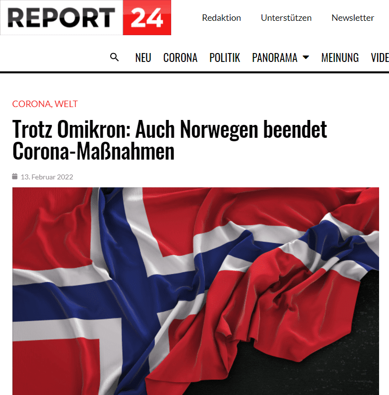 „Die Ein-Meter-Regel wird abgeschafft. Wir heben die Empfehlung zur sozialen Distanzierung auf“, sagte Ministerpräsident Jonas Gahr Støre auf einer Pressekonferenz. „Jetzt können wir uns wie früher im Nachtleben, bei kulturellen Veranstaltungen und anderen gesellschaftlichen Anlässen treffen. Und auf dem Weg zur und von der Arbeit in Bussen, Zügen und Fähren“, sagte er. Støre begründete die Änderung der Beschränkungen mit der Verlagerung der Infektionen auf die mildere Omikron-Variante von Covid-19. „Wir können die Beschränkungen lockern, weil Omikron nicht so schwerwiegende Krankheiten verursacht wie frühere Varianten. Auch wenn die Infektionsrate steigt, ist der Anteil derer, die im Krankenhaus landen, gering. Mit dem Impfstoff sind wir gut geschützt“, sagte er. „Wir können Covid-19 wie andere Krankheiten behandeln.“

Das heißt: In Norwegen gibt es nun keine Abstandsregeln mehr, auch müssen keine Masken mehr getragen werden. Wer Symptome zeigt, soll sich testen lassen, muss es aber nicht mehr. Auch ist es nicht mehr verpflichtend, sich vier Tage in Selbstquarantäne zu begeben – nur mehr eine Empfehlung. Kinder mit Symptomen sollen im Krankheitsfall zu Hause bleiben, dürfen aber nach einem Tag ohne Fieber wieder zurück in den Kindergarten oder in die Schule. Ebenso braucht man weder einen negativen Test oder einen Impfnachweis, um nach Norwegen einreisen zu können. Jenen, die sich nicht impfen lassen können oder wollen, wird empfohlen, weiterhin eine Maske zu tragen – ebenso wie jene mit Komorbiditäten.

Die Tatsache, dass die vier skandinavischen Länder – Norwegen, Dänemark, Schweden und Finnland – die Beschränkungen mitten in der Omikron-Welle aufgehoben und damit im Wesentlichen zugegeben haben, dass die Krankheit weder schwerwiegend noch kontrollierbar genug ist, um ein Eingreifen lohnenswert zu machen, ist ein Zeichen der Hoffnung, dass sich „die Wissenschaft“ vielleicht ändert. Noch bemerkenswerter ist, dass sie dies tun, obwohl die Covid-Todesfälle (siehe Grafik) in Norwegen, Finnland und Dänemark nahe an einem Rekordniveau liegen. Warum dies der Fall ist, obwohl die Bevölkerung größtenteils geimpft ist und Omikron milder verläuft, sollte weiter untersucht werden.

Es bleibt jedenfalls interessant, wie die anderen Regierungen in Europa auf die Rückkehr zur Normalität in immer mehr Ländern reagieren werden. Wie lange wird es wohl dauern, bis auch die Covid-Extremisten in Deutschland, Österreich, Frankreich & Co zur Besinnung kommen?

