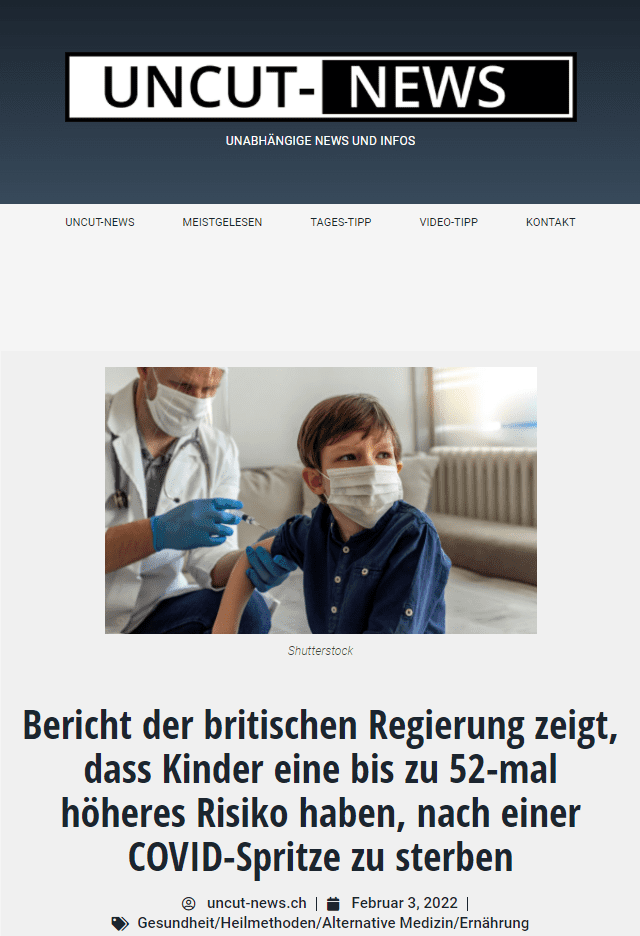 Wie The Exposé feststellt, umfasst eine separate Tabelle mit „Todesfällen und Personenjahren nach Impfstatus“ jedoch auch 5-Jahres-Altersgruppen ab 10 Jahren und darüber. Anhand dieser Daten lässt sich die Sterblichkeitsrate pro 100.000 Personenjahre berechnen.

Die Abgrenzung der Rate pro 100.000 Personenjahre wird der einfacheren Berechnung auf der Basis von 100.000 Einwohnern vorgezogen, um die Sterblichkeitsraten über einen bestimmten Zeitraum besser darstellen zu können, da Personen, die sich in einer „Impf“-Gruppe befinden – z. B. nicht geimpft, einfach geimpft und doppelt geimpft – bald in die nächste Gruppe wechseln.

Tabelle 9 des ONS-Berichts zeigt die „Todesfälle und Personenjahre nach Impfstatus und fünfjähriger Altersgruppe“ für den gesamten Zehnmonatszeitraum. Dem Bericht zufolge entfallen auf die Gruppe der nicht geimpften 10- bis 14-Jährigen 2.094.711 Personenjahre und auf die Gruppe der 15- bis 19-Jährigen 1.587.072 Personenjahre im gleichen Zeitraum.


Anhand der obigen Tabelle kann die Berechnung für 100.000 Personenjahre vorgenommen werden, wobei die jüngere Gruppe 20,9 nicht gestorbene Personen pro 100.000 Personenjahre und die ältere Gruppe 15,9 Personen pro 100.000 Personenjahre aufweist. Anschließend wird die Sterblichkeitsrate pro 100.000 Personenjahre berechnet, indem die Anzahl der Todesfälle innerhalb jeder Gruppe durch die Berechnung der 100.000 Personenjahre geteilt wird.

Das Ergebnis ist, dass für die Gruppe der 10- bis 14-Jährigen die Sterblichkeit ohne Impfung pro 100.000 Personenjahre 4,6 beträgt, während die Sterblichkeit ohne Impfung pro 100.000 Personenjahre in der Gruppe der 15- bis 19-Jährigen 10,1 beträgt.

Unter Verwendung desselben Datensatzes und derselben Berechnung betrug die Sterblichkeitsrate bei den 10-14-Jährigen, die eine Dosis der Impfung erhalten hatten, 45,1 pro 100 000 Personenjahre, während bei den 15-19-Jährigen mit einer Impfung 18,3 Todesfälle pro 100 000 Personenjahre zu verzeichnen waren.



Bei denjenigen, die in beiden Altersgruppen zwei Dosen der COVID-Impfung erhielten, war die Sterblichkeitsrate noch höher: 32,9 Todesfälle pro 100 000 Personenjahre in der Altersgruppe der 15- bis 19-Jährigen und erschütternde 238,4 Todesfälle pro 100 000 Personenjahre bei den 10- bis 14-Jährigen im Vereinigten Königreich.

Die Daten zeigen einen deutlichen Anstieg der Todesfälle bei Kindern mit und ohne Impfung im Vergleich zu Kindern ohne Impfung. Bei Kindern im Alter von 15 bis 19 Jahren erhöht sich das Sterberisiko mit der ersten Spritze um fast das Doppelte und mit der zweiten um mehr als das Dreifache.

Bei den 10- bis 14-Jährigen hingegen ist das Risiko, nach der ersten Dosis zu sterben, fast um das Zehnfache erhöht, während die zweite Dosis ein 51,8-fach höheres Sterberisiko mit sich bringt, als wenn sie nicht geimpft worden wären.

Im Durchschnitt bedeutet dies, dass Kinder zwischen 10 und 19 Jahren, die mindestens eine COVID-Impfung erhalten hatten, zwischen Januar und Oktober letzten Jahres ein 3,7-fach höheres Risiko hatten, zu sterben.

Darüber hinaus sind die erfassten Todesfälle bei Kindern im Alter von 10 bis 14 Jahren laut den Zahlen des ONS zum „Fünfjahresdurchschnitt der wöchentlichen Todesfälle nach Geschlecht und Altersgruppe“ zwischen 2015 und 2019 um 44 Prozent über dem Durchschnitt der vom ONS für 2021 vorgelegten wöchentlichen Zahlen angestiegen.

Das JCVI, ein unabhängiger Berater der britischen Regierung in Bezug auf Impfprogramme, stellte in einer Erklärung vom 3. September fest, dass die „verfügbaren Belege darauf hindeuten, dass der individuelle gesundheitliche Nutzen der COVID-19-Impfung bei Kindern im Alter von 12 bis 15 Jahren gering ist“. Sie fügten hinzu, dass jeglicher Nutzen der Impfung nur „geringfügig größer ist als die potenziellen bekannten Schäden“, wobei sie einräumten, dass „erhebliche Unsicherheiten hinsichtlich des Ausmaßes der potenziellen Schäden“ bestehen.

Angesichts der Ungewissheit über die Risiken der COVID-Impfung hält das JCVI den Nutzen für „zu gering, um zum jetzigen Zeitpunkt zu einem universellen Impfprogramm für ansonsten gesunde 12- bis 15-jährige Kinder zu raten“.

Darüber hinaus haben die Studien zur COVID-Impfung nie den Nachweis erbracht, dass die Impfstoffe eine Infektion oder Übertragung verhindern. Es wird nicht einmal behauptet, dass sie die Zahl der Krankenhausaufenthalte verringern, sondern der Erfolg wird an der Verhinderung schwerer Symptome der COVID-19-Krankheit gemessen. In der Tat gibt es deutliche Hinweise darauf, dass die „Geimpften“ das Virus genauso häufig in sich tragen und übertragen wie die Ungeimpften.

Viele Katholiken und andere Christen lehnen die derzeit verfügbaren COVID-Impfungen ab, weil sie mit Zelllinien entwickelt oder getestet wurden, die von abgetriebenen Kindern stammen.

QUELLE: BRITISH CHILDREN UP TO 52 TIMES MORE LIKELY TO DIE FOLLOWING A COVID SHOT: GOV’T REPORT