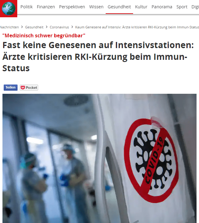 Genesen-Status vom RKI "halbiert"
Wegen der erheblichen Grundrechtseinschränkungen für Menschen ohne 2G-Status liegt es nahe, dass die Bundesregierung eine Verkürzung dieses Status sehr gut begründen muss. Umso überraschender kam letzte Woche die Nachricht, dass das Robert-Koch-Institut (RKI) den Genesen-Status von sechs auf drei Monate reduziert hat. Damit werden Genesene herabgestuft - ganz im Gegensatz zum Beispiel zur Schweiz: Dort wurde wegen neuer Erkenntnisse zur Dauer der Impf- und Booster-Wirkung zwar auch die Gültigkeitsdauer der sogenannten Zertifikate verkürzt, allerdings nur auf 270 Tage (also neun Monate) und zudem einheitlich für Genesene und Geimpfte.

"Das ist wirklich ein Problem", sagt Virologin Brinkmann zur neuen PCR-Strategie
Das ist wirklich ein Problem, sagt Virologin Brinkmann zur neuen PCR-Strategie
FOCUS Online/Wochit "Das ist wirklich ein Problem", sagt Virologin Brinkmann zur neuen PCR-Strategie
Die Begründung des deutschen Gesundheitsministeriums zur Status-Halbierung bei Genesenen lautet: "Die Dauer des Genesenenstatus wurde von 6 Monaten auf 90 Tage reduziert, da die bisherige wissenschaftliche Evidenz darauf hindeutet, dass Ungeimpfte nach einer durchgemachten Infektion einen im Vergleich zur Deltavariante herabgesetzten und zeitlich noch stärker begrenzten Schutz vor einer erneuten Infektion mit der Omikron-Variante haben."

Impfstoffe: Nach drei Monaten lässt Schutz bereits nach
Das Ministerium von Gesundheitsminister Karl Lauterbach empfiehlt eine Booster-Impfung bereits nach drei Monaten - begründet wird das mit dem rapide nachlassenden Schutz der Impfstoffe: "Studienergebnisse zeigen, dass die Wirksamkeit der Grundimmunisierung gegenüber symptomatischer Erkrankung durch die Omikron-Variante mit der Zeit deutlich nachlässt und im Vergleich zur Wirksamkeit gegenüber der Delta-Variante deutlich geringer ist. Durch eine Auffrischimpfung drei Monate nach der Grundimmunisierung kann ein guter Schutz gegenüber der Omikron-Variante erzielt werden", so das Gesundheitsministerium.

Hendrik Streeck, Direktor des Instituts für Virologie an der Uniklinik Bonn.
Rolf Vennenbernd/dpa/Archivbild Hendrik Streeck, Direktor des Instituts für Virologie an der Uniklinik Bonn.
Hendrik Streeck: "Infektion schützt so gut wie Impfung"
Während die im Zeitverlauf nachlassende Wirkung der Impfstoffe also bereits durch den Druck bei der Booster-Kampagne offensichtlich wird, sind viele Experten mit der Einschätzung der Bundesregierung zum Genesene-Status keineswegs d'accord.

In einer neuen Stellungnahme der Experten-Gruppe um den Infektiologen Matthias Schrappe zur Corona-Strategie ist zu lesen: "In Italien, Frankreich und Österreich gilt der Genesenenstatus 6 Monate, in der Schweiz bislang sogar 12 Monate (wenn durch einen Antikörpertest nach 3 Monaten eine ausreichende Immunität nachgewiesen wird). Dass dieser Status in Deutschland auf 3 Monate verkürzt wird, ist wissenschaftlich schwer nachzuvollziehen, daran ändern auch die vom RKI angeführten Studien nichts, die diesen Schritt belegen sollen."
Der Medizin-Statistiker Gerd Antes sagt gegenüber FOCUS Online: "Die vom RKI zitierten Arbeiten sind nicht dazu geeignet, eine Reduzierung des Genesenen-Status auf drei Monate zu rechtfertigen." Es sei "schon verwunderlich", warum etwa die Schweiz die Situation anders interpretiere als Deutschland.
Selbst innerhalb des Expertenrats der Bundesregierung ist der Schritt des RKI nicht unumstritten. Der Virologe Hendrik Streeck sagt zu FOCUS Online: „Ich sehe bei der Verkürzung der Genesenen-Dauer Diskussionsbedarf. Mit den verschiedenen Virusvarianten und den möglichen Kombinationen von Genesenen und Geimpften, also Genesen von einer Alpha Variante und reinfiziert mit Omikron, ist die Datenlagen natürlich unübersichtlich. Trotz allem zeigen alle Daten durch die Bank, dass im Durchschnitt der Schutz vor einem schweren Verlauf nach einer Infektion sehr gut ist. Der Schutz vor einer Infektion ist vergleichbar mit dem Schutz nach der Impfung.“
So will Lauterbach noch mehr Menschen in Deutschland zur Impfung bewegen
So will Lauterbach noch mehr Menschen in Deutschland zur Impfung bewegen
FOCUS Online/Wochit So will Lauterbach noch mehr Menschen in Deutschland zur Impfung bewegen
Auch jüngste Daten der US-Seuchenschutzbehörde CDC erhärten die Einschätzung, dass eine bereits durchgemacht Infektion eine gute Schutzwirkung bietet; jedenfalls bezogen auf die vor einiger Zeit noch vorherrschende, gefährlichere Delta-Variante.

Die CDC-Daten zeigten sogar, dass bei Delta Nicht-Geimpfte, aber bereits Genesene besser vor einer (Neu-)Ansteckung geschützt waren als Geimpfte. Zwar sei im Fall einer erstmaligen Ansteckung das Risiko einer schweren Erkrankung für Ungeimpfte höher als für Geimpfte, so die CDC. Doch die Behauptung, dass bereits Genesene schlechter geschützt seien als Geimpfte, stützen die Daten eben nicht.

Wie viele Genesene liegen in den Kliniken?
Spannend ist daher die Frage, wie viele Genesene, die sich erneut anstecken, eigentlich so schwer krank werden, dass sie in der Klinik oder gar intensivmedizinisch behandelt werden müssen. FOCUS Online hat beim RKI und beim Bundesgesundheitsministerium nachgefragt, wie hoch der Anteil der Genesenen an den Krankenhaus- und Intensiv-Patienten ist. Eine Antwort darauf hatten weder das Ministerium noch das RKI.

Dr. Thomas Voshaar erklärt NRW-Ministerpräsident Armin Laschet und Gesundheitsminister Jens Spahn das Moerser Modell
Stiftung Krankenhaus Bethanien Moers Thomas Voshaar erklärt NRW-Ministerpräsident Armin Laschet und Gesundheitsminister Jens Spahn das Moerser Modell
Der Mediziner Thomas Voshaar hat sich nun einen ersten Überblick verschafft. Der Chefarzt der Lungenklinik am Bethanien-Krankenhaus Moers wurde bekannt durch das "Moerser Modell", das durch eine möglichst geringe Beatmungs-Quote von intensivmedizinisch behandelten Covid-19-Patienten die Überlebensrate erhöht. Jüngst lieferte sich Voshaar in der "Zeit" ein Streitgespräch mit dem Weltärztepräsident Frank Ulrich Montgomery.

Voshaar hat seit dem Beginn der Pandemie 2020 zahlreiche Covid-19-Patienten in seiner Klinik behandelt - und dabei fiel ihm auf, dass kein einziger der schwer erkankten Männer und Frauen auf der Intensivstation vor ihrer Aufnahme in der Klinik schon einmal eine Corona-Infektion durchgemacht hatten.

Arzt startet eigene Genesenen-Abfrage
Er nutzte deshalb sein deutschlandweites Netzwerk von Krankenhaus-Medizinern und fragte 17 Kliniken nach ihren Erfahrungen zu diesem Thema ab. 13 davon antworteten und stellten anonymisiert Daten zur Verfügung. Das Ergebnis:

"Abgesehen von einigen Fällen auf einer Normalstation und einem unklaren Status gab es in den Kliniken keine Schwerkranken bzw. auf den Intensivstationen keine Fälle von wegen einer Covid-19-Erkrankung behandelten Patienten, die bereits vorher einmal genesen waren", berichtet Voshaar.
Die Kliniken, die Voshaar abfragte, lagen im Raum Stuttgart, Solingen, Kleve, Köln, Kassel, Nürnberg, Berlin, Dortmund, Hamburg, Hannover und in Moers.
Auch wenn es sich um keine bundesweit repräsentative Erhebung handle, hält Voshaar die Rückmeldungen aus den angefragten Kliniken für einen klaren Hinweis darauf, dass eine bereits durchgemachte Infektion tatsächlich ein guter Schutz vor Covid-19 ist - und die Verkürzung des Genesenen-Status damit medizinisch schwer begründbar sei.

Man müsse nach seiner Meinung schon sehr klar unterscheiden, ob man von einer Reinfektion bzw. nur einem positiven Testergebnis spreche oder ob eine Reinfektion auch zu einer schweren Erkrankung führe. "Es ist wirklich fatal, dass wir immer noch nicht über ausreichend Daten verfügen, um solche weitreichenden Entscheidungen auf einer soliden Bass treffen zu können", ärgert sich der Mediziner.